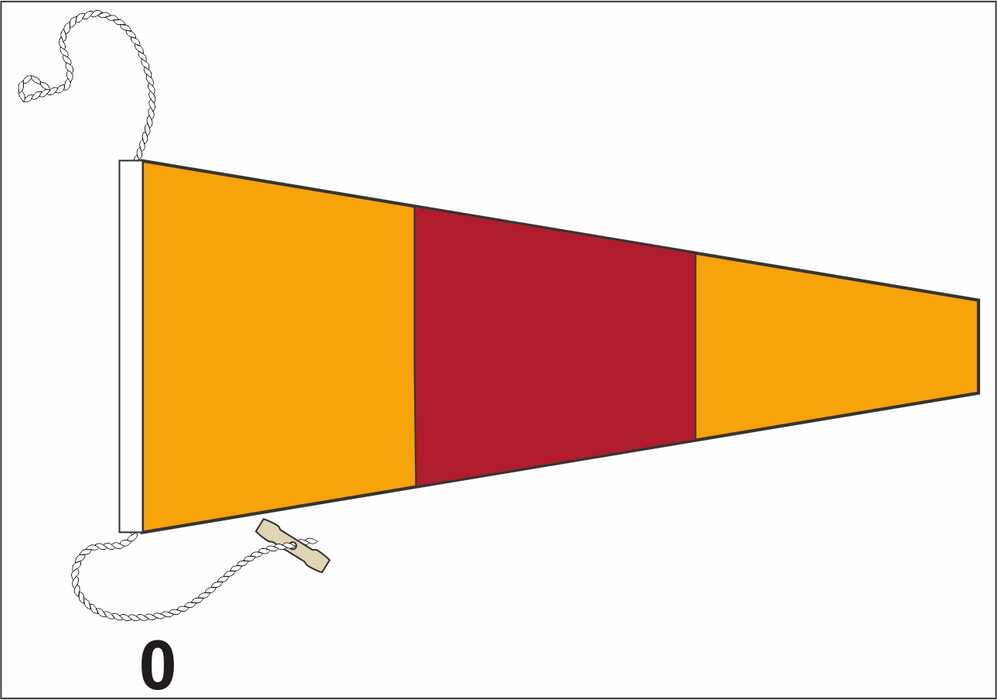 No. 0 - Signal Code Nautical Pennant Flag