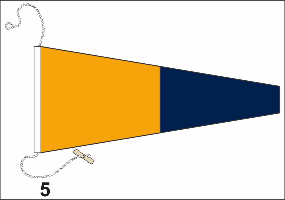 No. 5 - Signal Code Nautical Pennant Flag