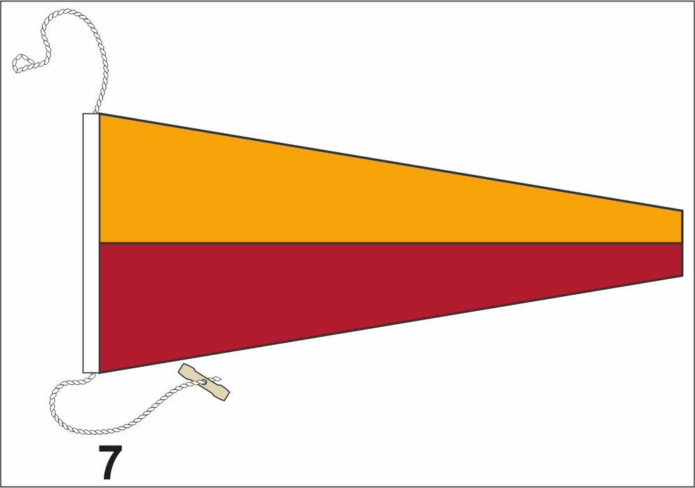 No. 7 - Signal Code Nautical Pennant Flag