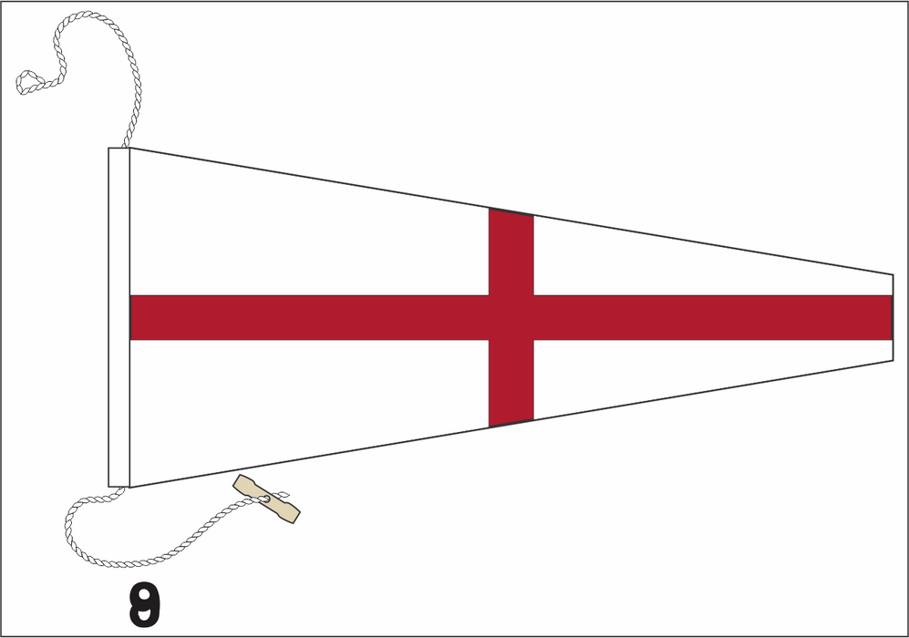 No. 8 - Signal Code Nautical Pennant Flag