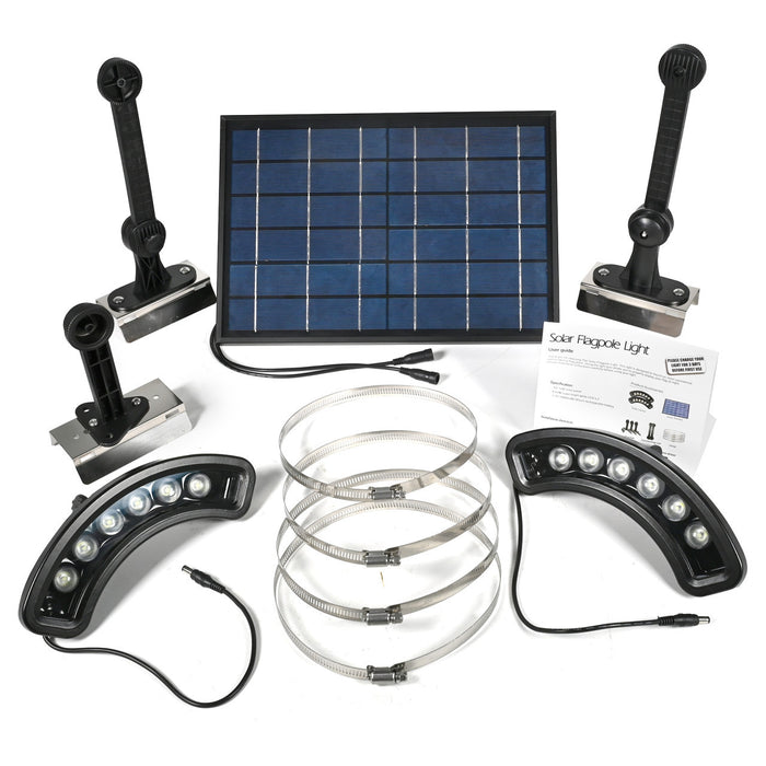 Double Crescent - Solar Flagpole Light