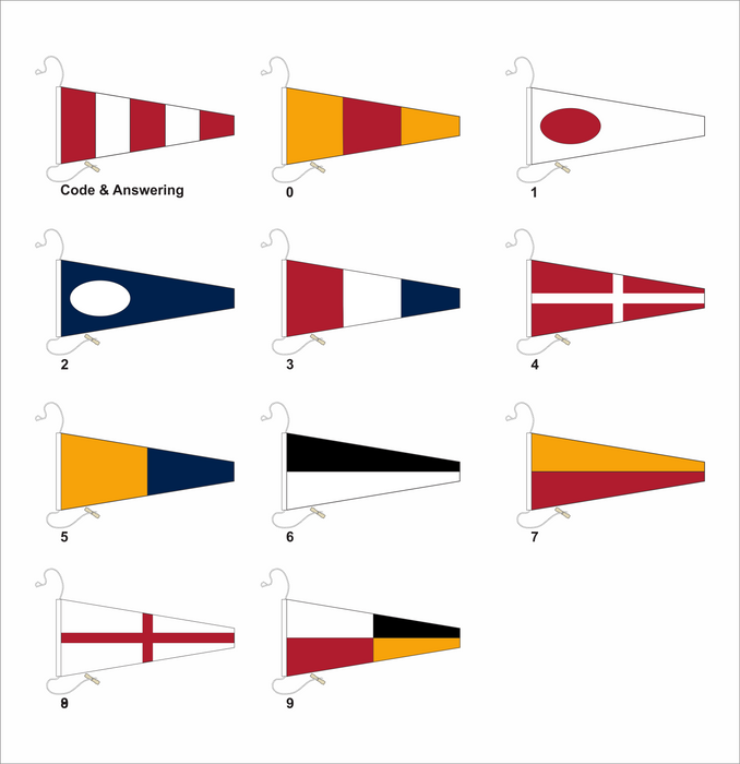 Complete Set of International Code Signal Flags - 40 Flags