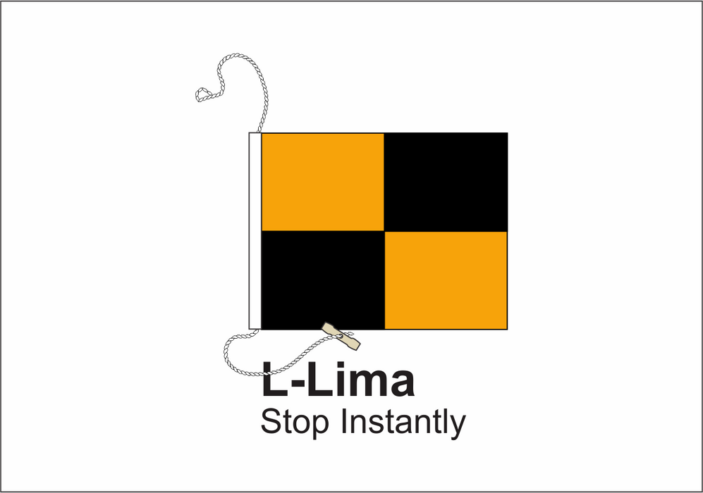 L - Lima International Code Signal Flag