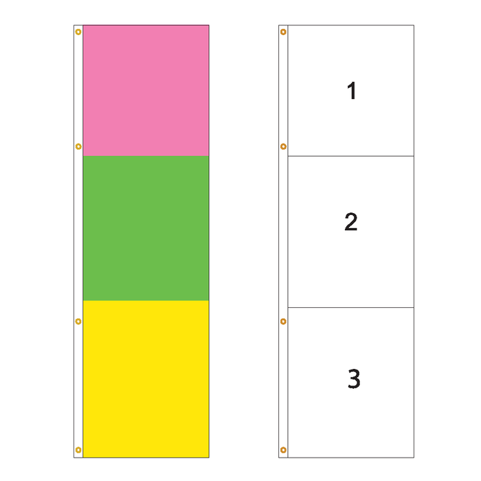 3 Color Horizontal Flag - Customizable Property Flag - PFS 110