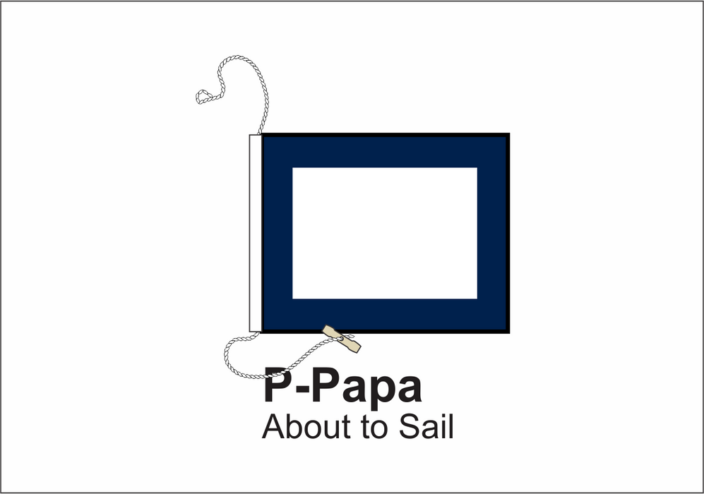 P - Papa International Code Signal Flag