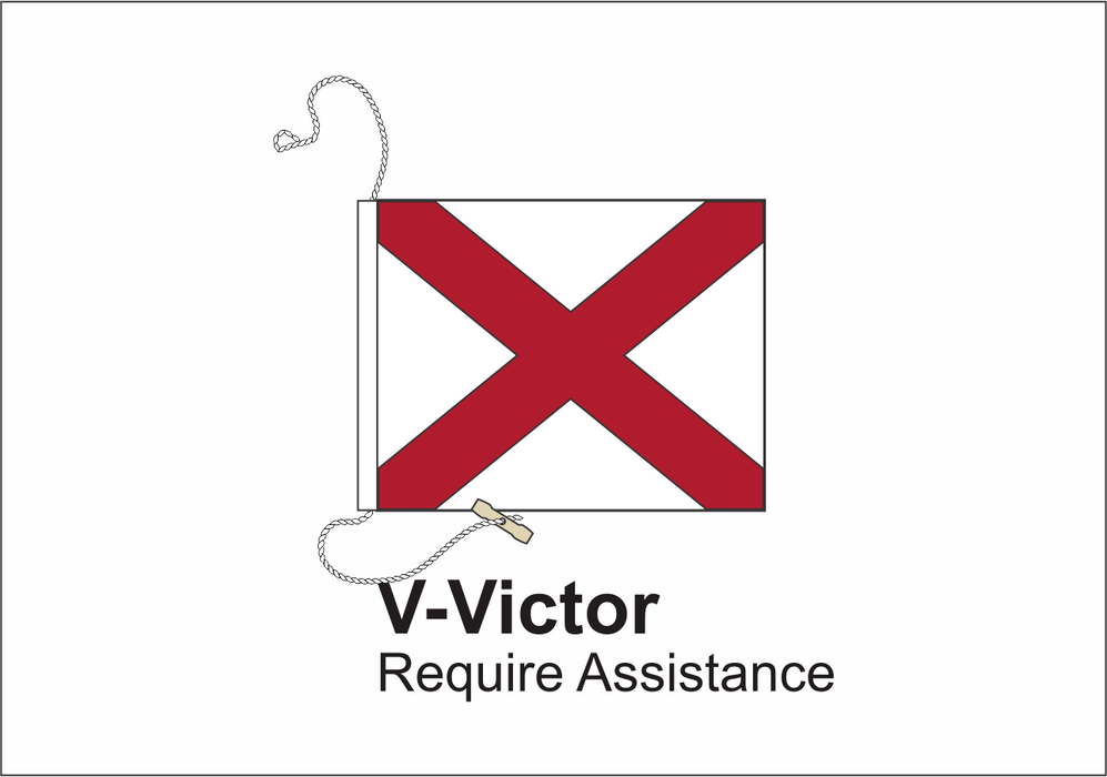 V - Victor International Code Signal Flag