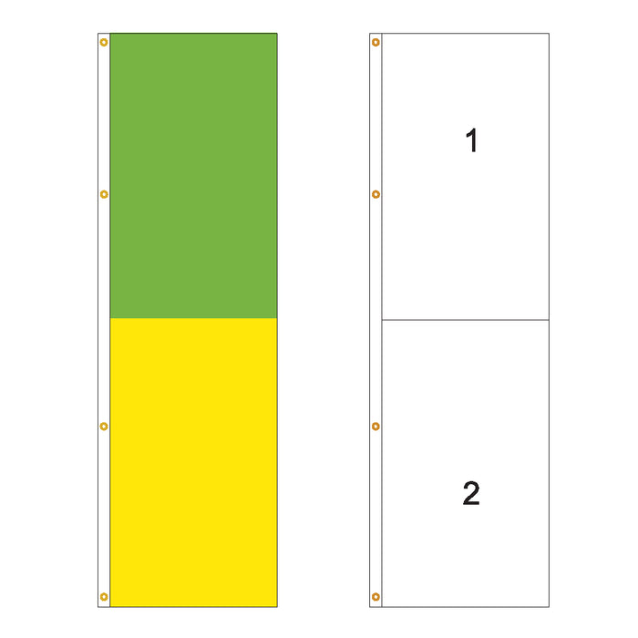 2 Color Horizontal Flag - Customizable Property Flag - PFS 108