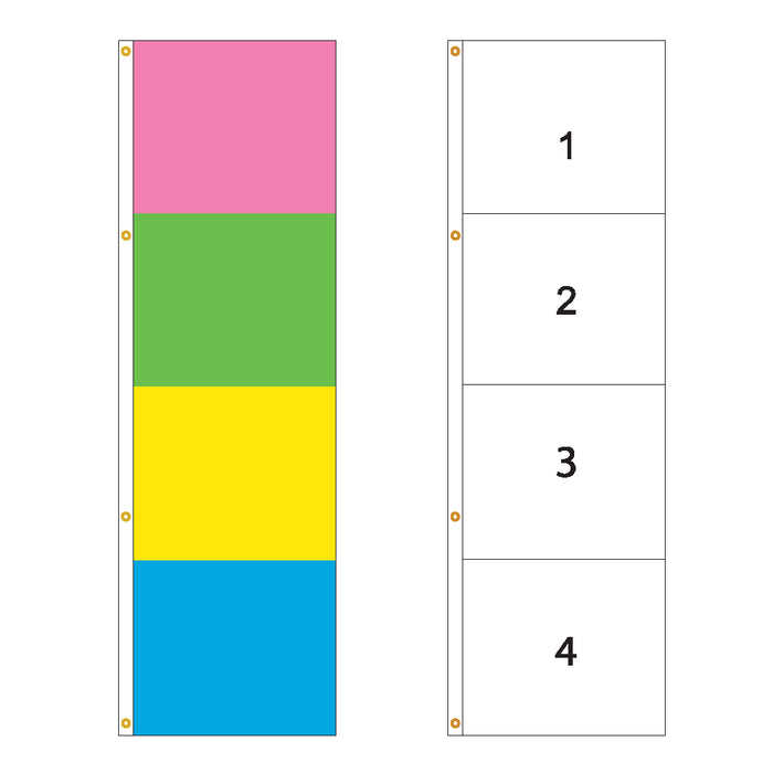 4 Color Horizontal Flag - Customizable Property Flag - PFS 132