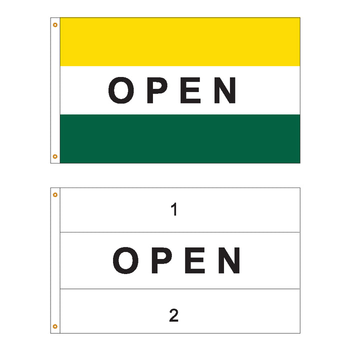 2 Color Horizontal Open Flag - Customizable Property Flag - PFS 303