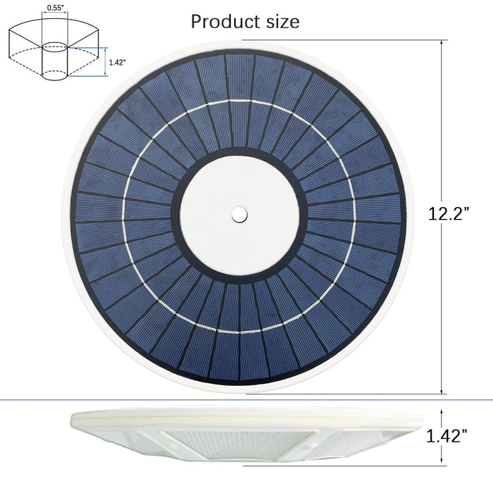 Top Mounted Disc - Solar Flagpole Light