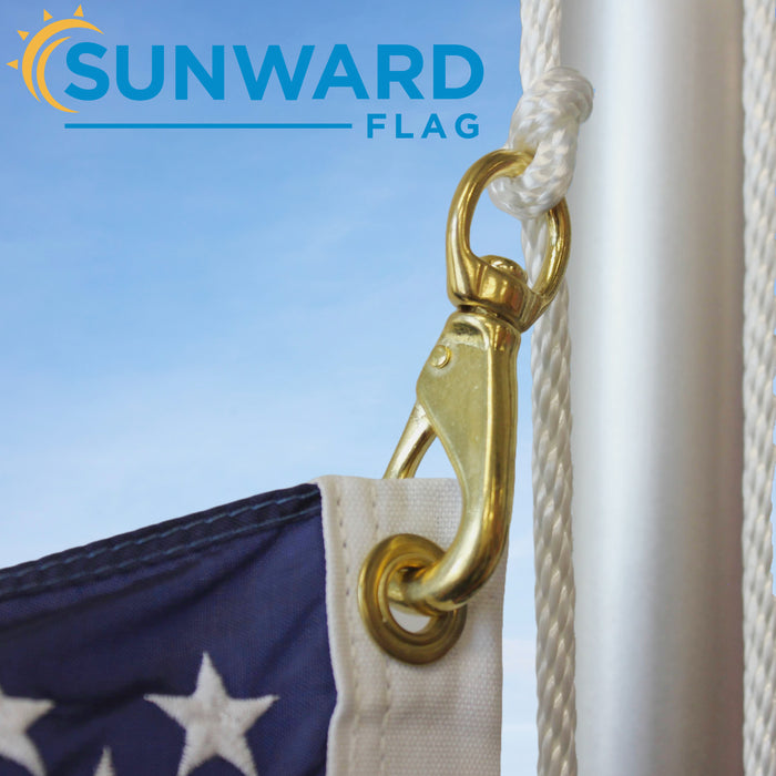 Brass Flag Swivel Snap - Multiple Sizes Available