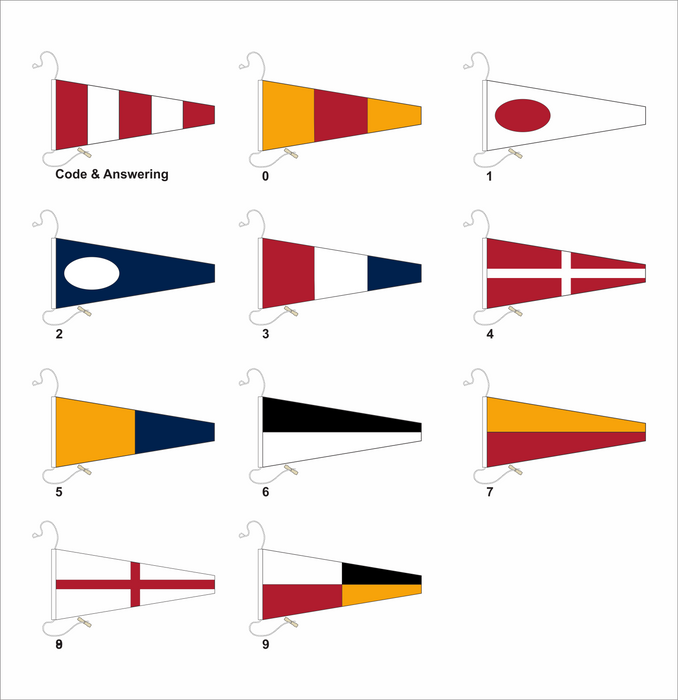 Complete Set of International Code Signal Flags - 40 Flags — Sunward Flag