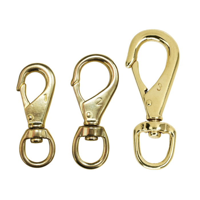Brass Flag Swivel Snap - Multiple Sizes Available