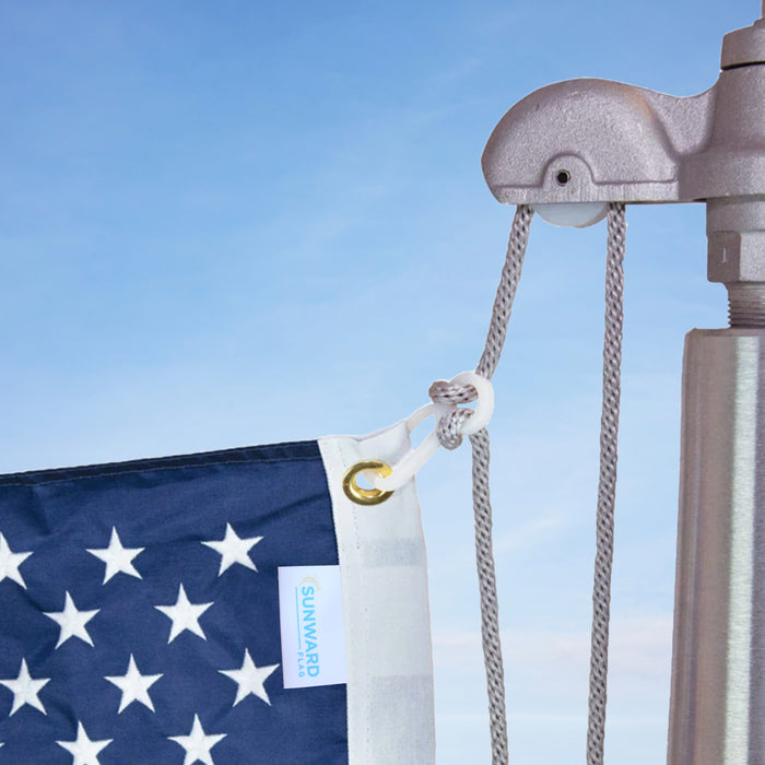 White Nylon Flag Snap - One Size