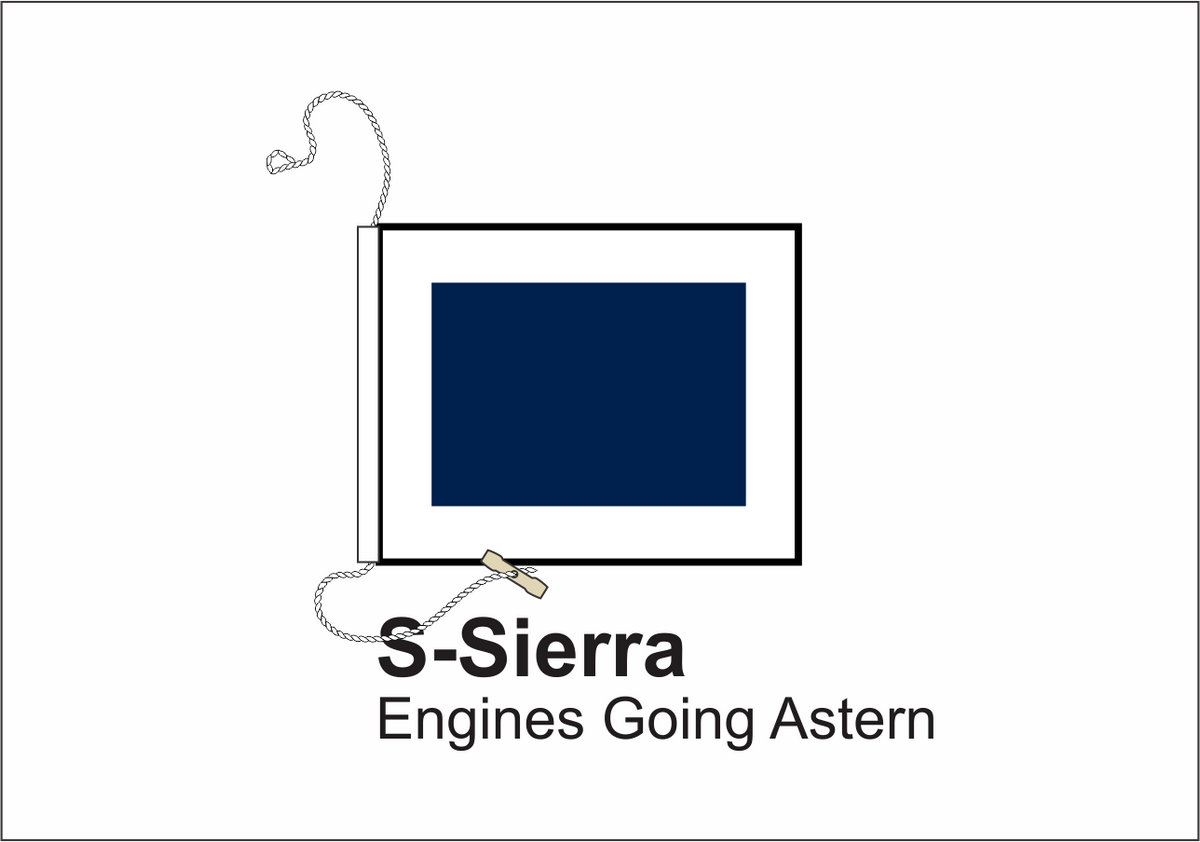 S - Sierra International Code Signal Flag — Sunward Flag