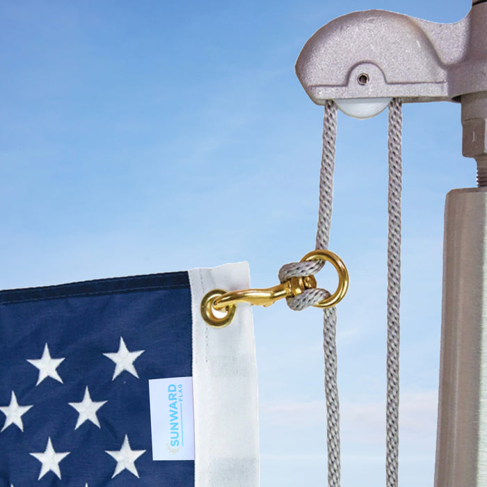 Small Eye Brass Flag Swivel Snap - One Size