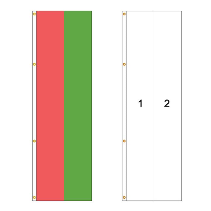 2 Color Vertical Flag - Customizable Property Flag