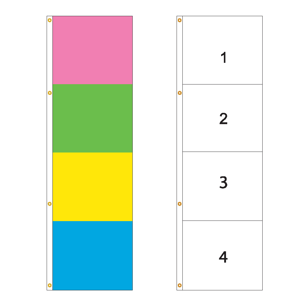 4 Color Horizontal Flag - Customizable Property Flag - PFS 132 ...