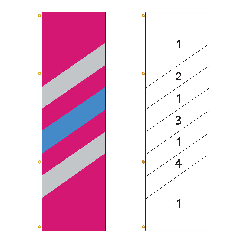 Diagonal Band Flags 4 Color Diagonal Panel Flag - Customizable Property Flag - PFS 135 ...