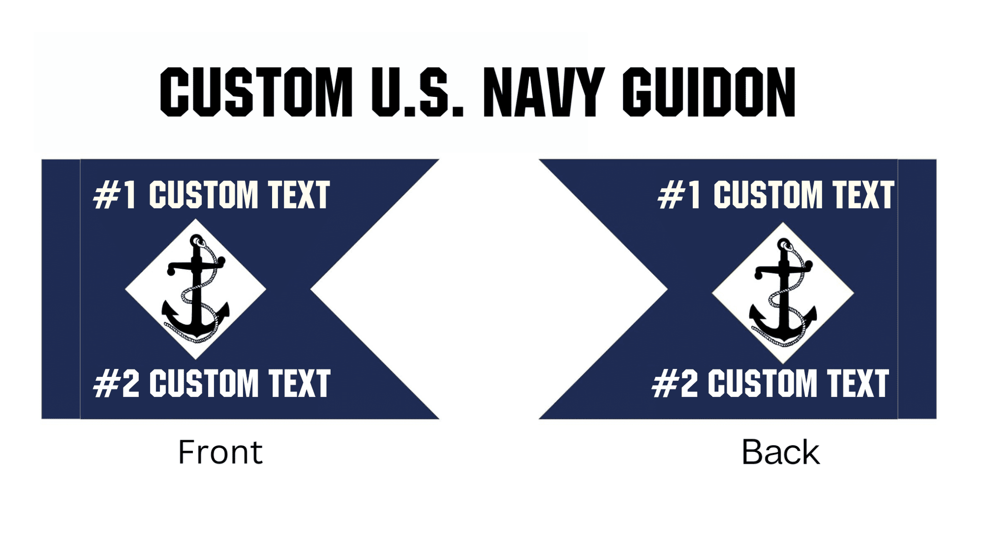 Navy Guidon Flag Custom — Sunward Flag